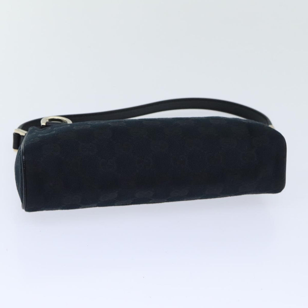 GUCCI GG Canvas Abbey Hand Bag Black Gold 145750 yk15248A