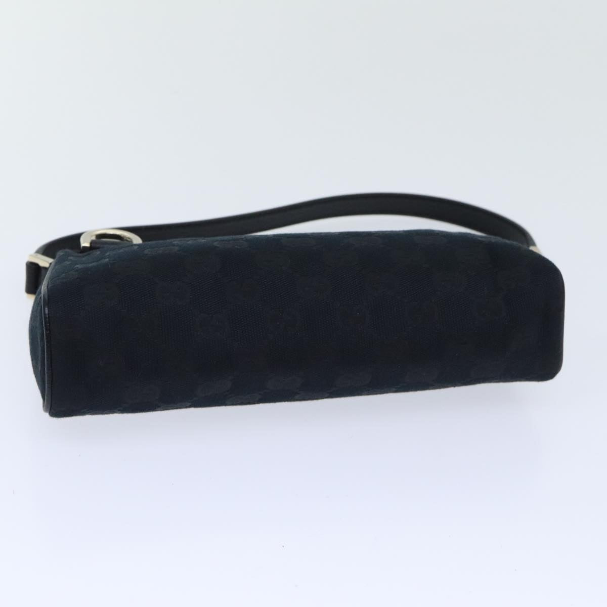 GUCCI GG Canvas Abbey Hand Bag Black Gold 145750 yk15248A