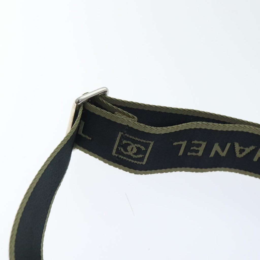 CHANEL Sports COCO Mark Shoulder Bag Nylon Black Silver CC yk15256