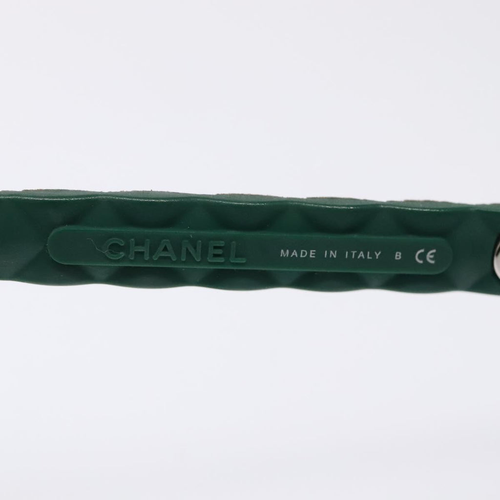 CHANEL Sunglasses plastic Green CC yk15278