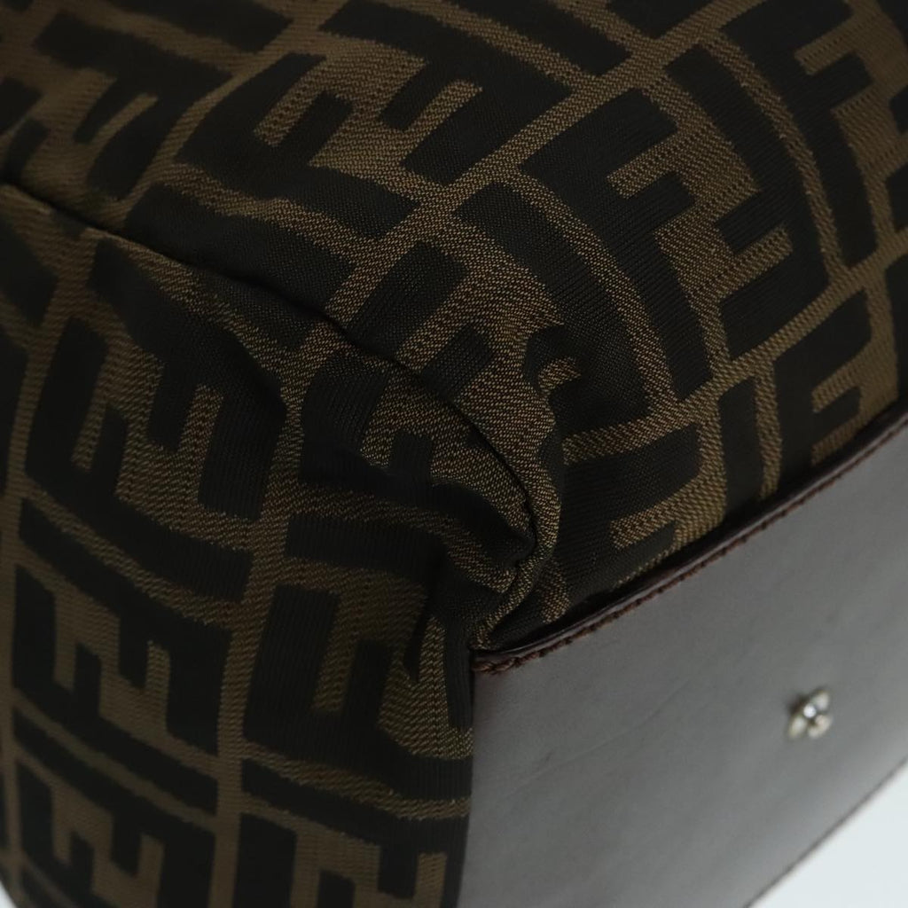 FENDI Zucca Canvas Boston Bag Brown yk15391