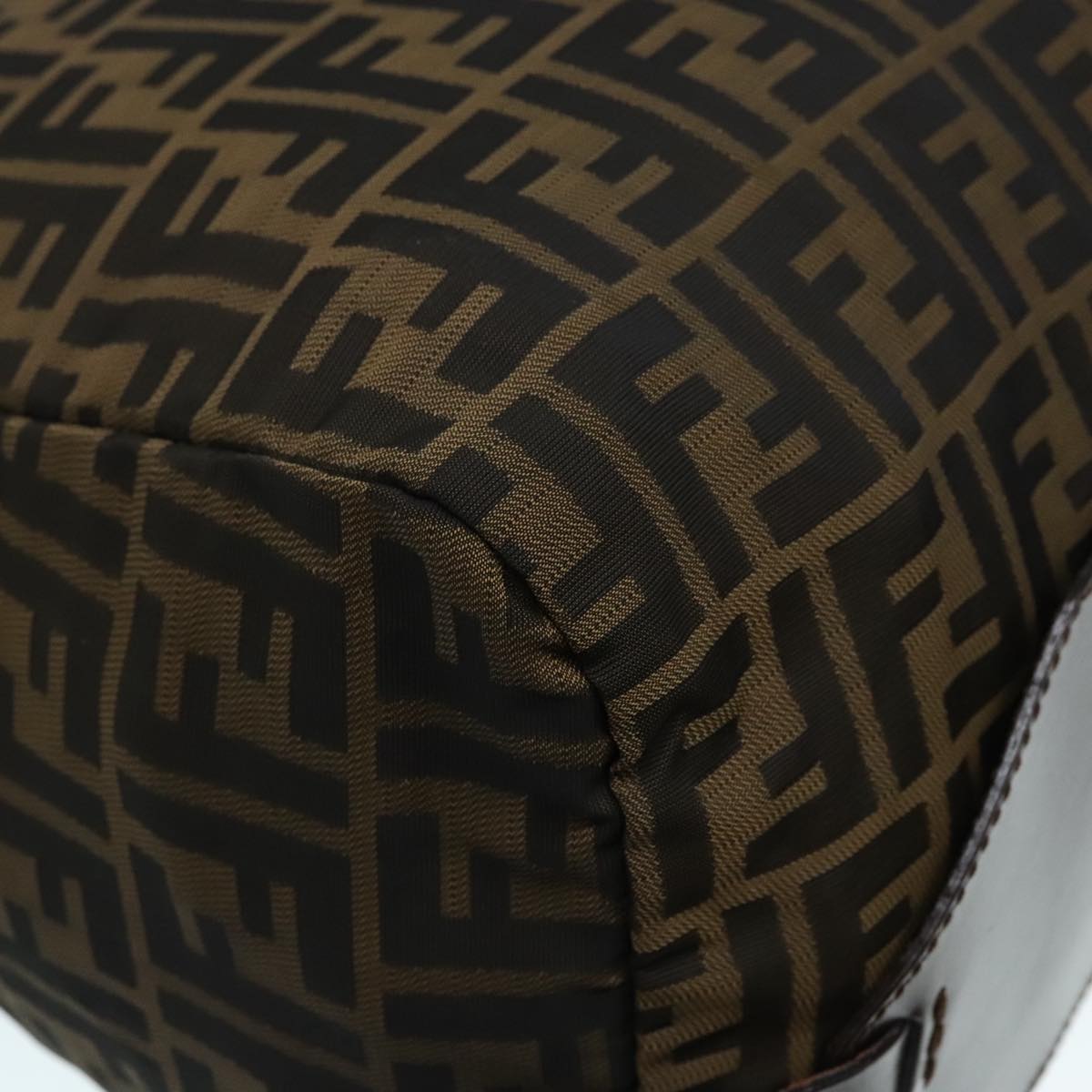 FENDI Zucca Canvas Boston Bag Brown yk15391