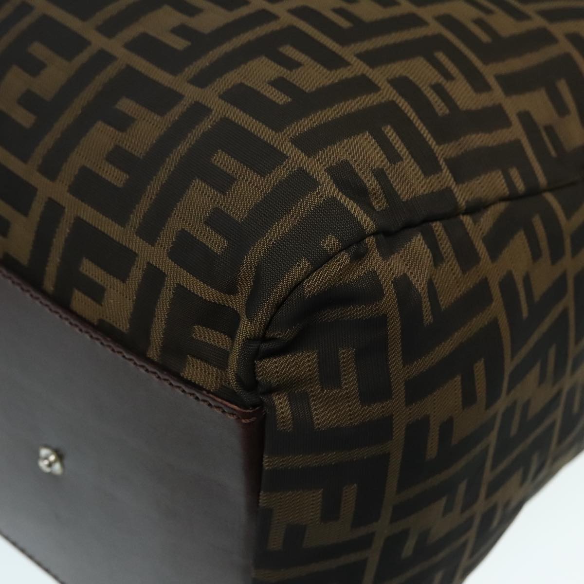 FENDI Zucca Canvas Boston Bag Brown yk15391
