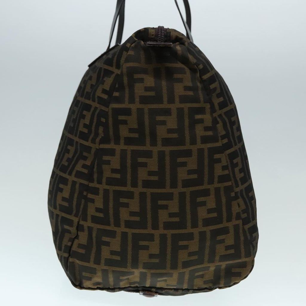 FENDI Zucca Canvas Boston Bag Brown yk15391