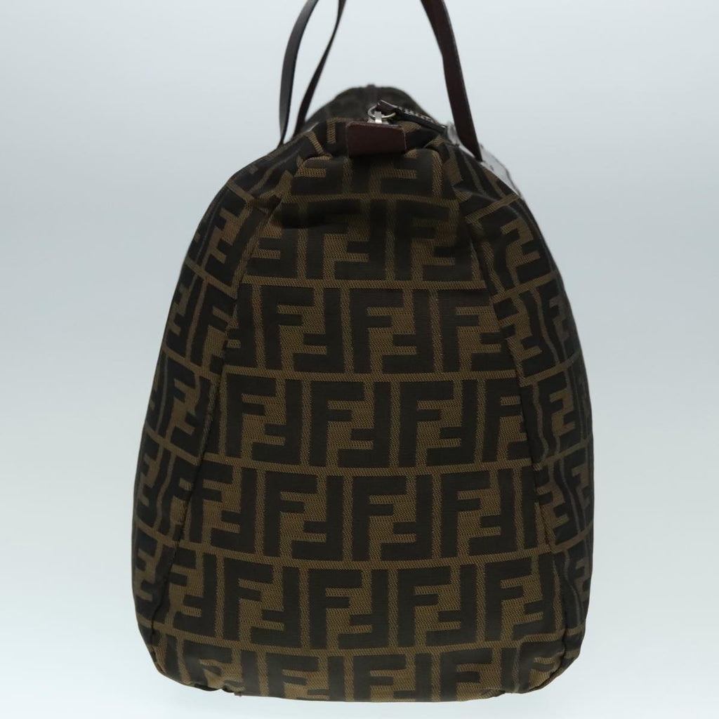FENDI Zucca Canvas Boston Bag Brown yk15391