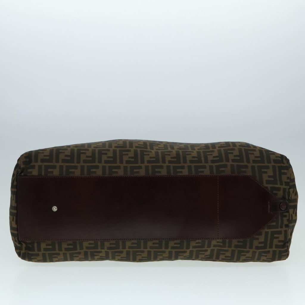FENDI Zucca Canvas Boston Bag Brown yk15391
