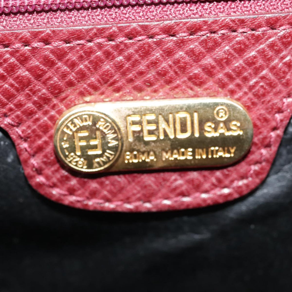 FENDI Shoulder Bag Leather Red yk15406