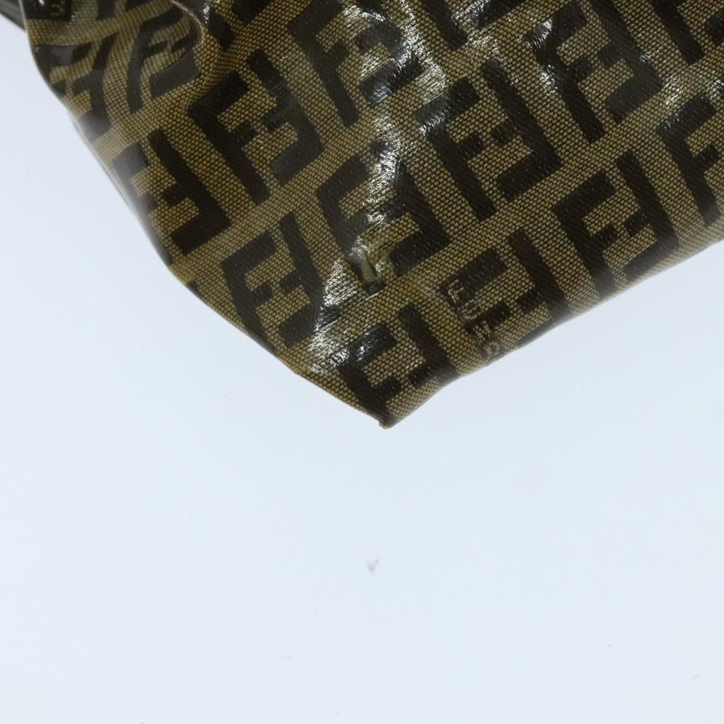 FENDI Zucchino Canvas Shoulder Bag Vintage Beige yk15431