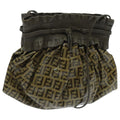 FENDI Zucchino Canvas Shoulder Bag Vintage Beige yk15431