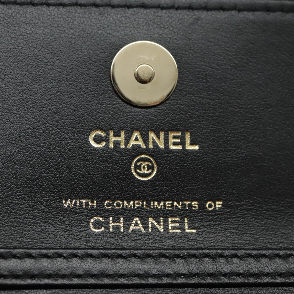 CHANEL Matelasse Chain Pouch Canvas Beige Gold CC yk15527A