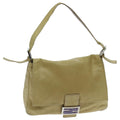 FENDI Mamma Baguette Shoulder Bag Leather Beige yk15554