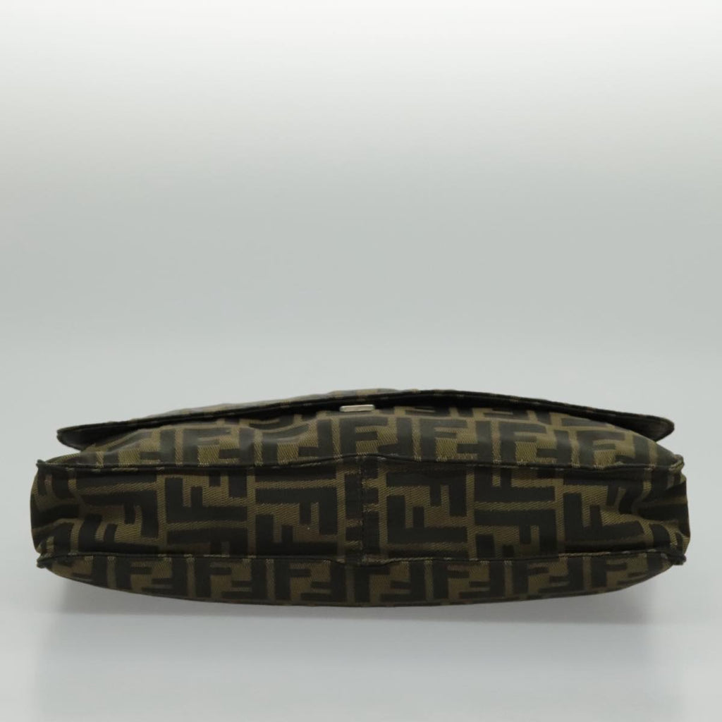 FENDI Zucca Canvas Shoulder Bag Brown yk15561