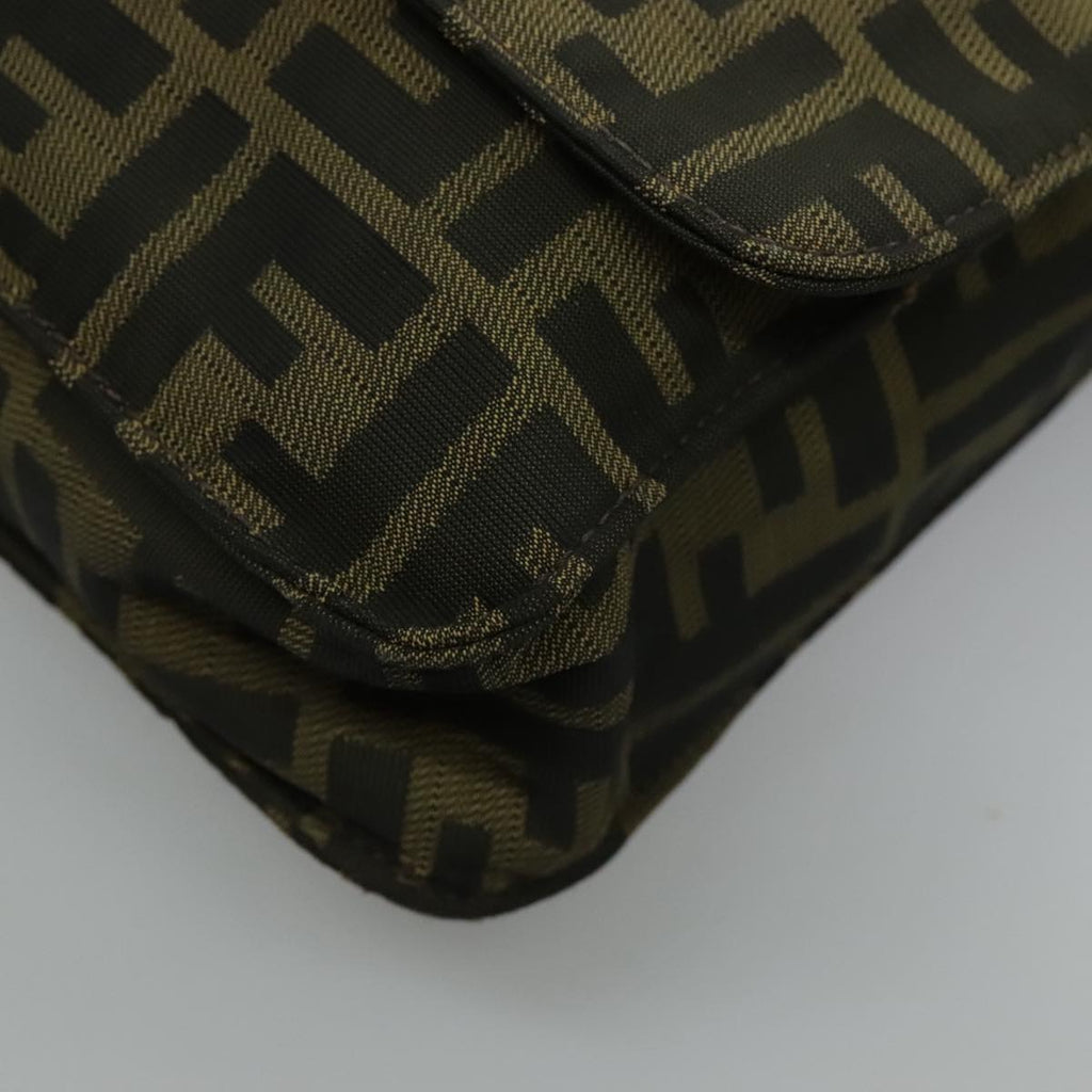 FENDI Zucca Canvas Shoulder Bag Brown yk15561