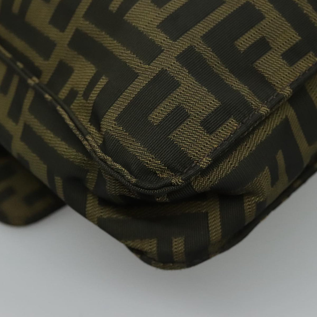 FENDI Zucca Canvas Shoulder Bag Brown yk15561