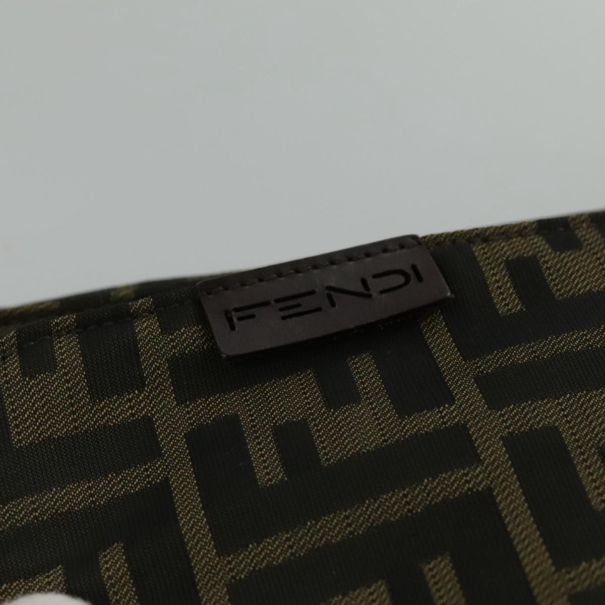 FENDI Zucca Canvas Shoulder Bag Brown yk15561