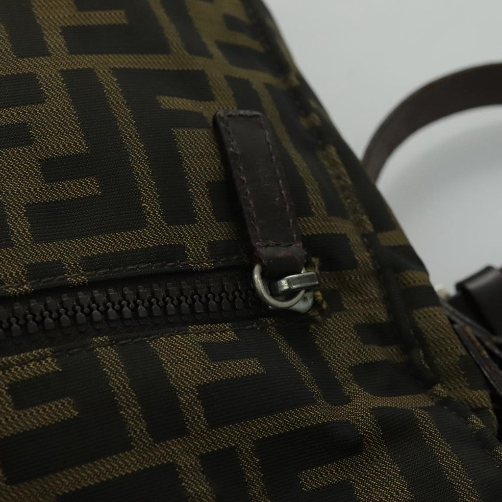 FENDI Zucca Canvas Shoulder Bag Brown yk15561