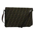 FENDI Zucca Canvas Shoulder Bag Brown yk15561