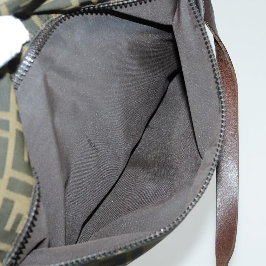 FENDI Zucca Canvas Shoulder Bag Brown yk15561
