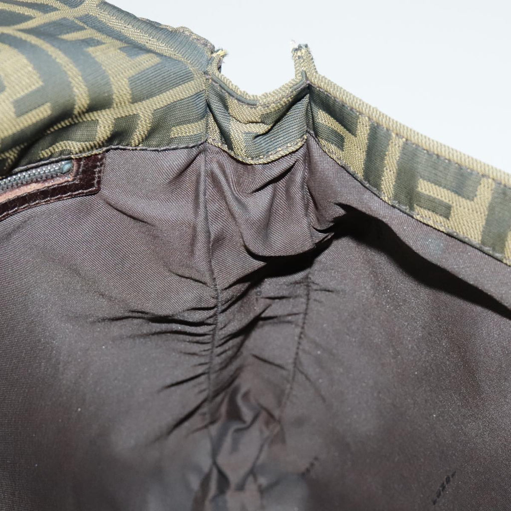 FENDI Zucca Canvas Shoulder Bag Brown yk15561