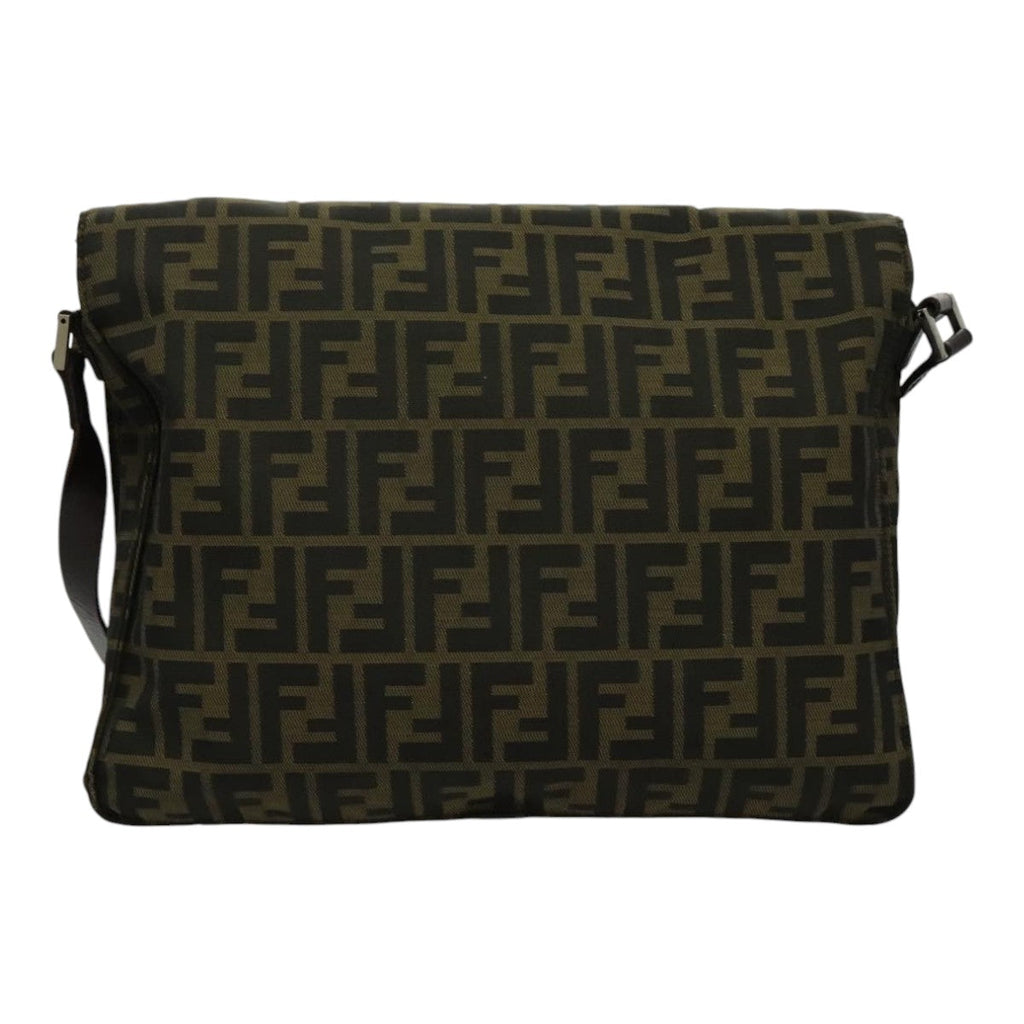 FENDI Zucca Canvas Shoulder Bag Brown yk15561