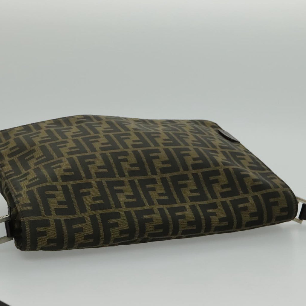 FENDI Zucca Canvas Shoulder Bag Brown yk15561