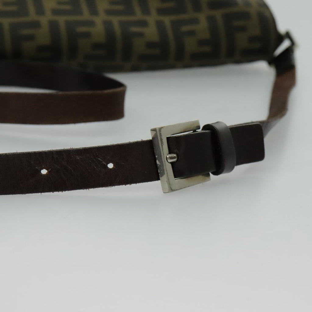 FENDI Zucca Canvas Shoulder Bag Brown yk15561