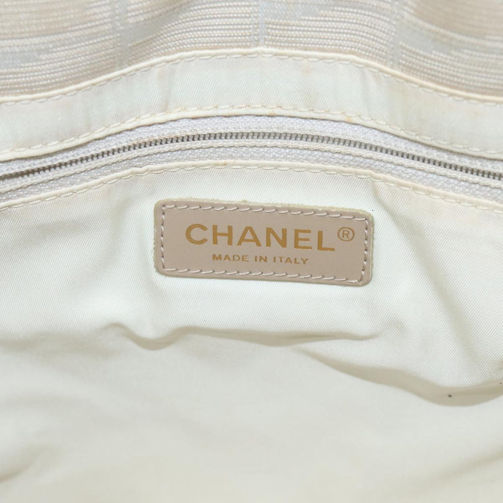 CHANEL New travel line Tote Bag Nylon Beige CC yk15563