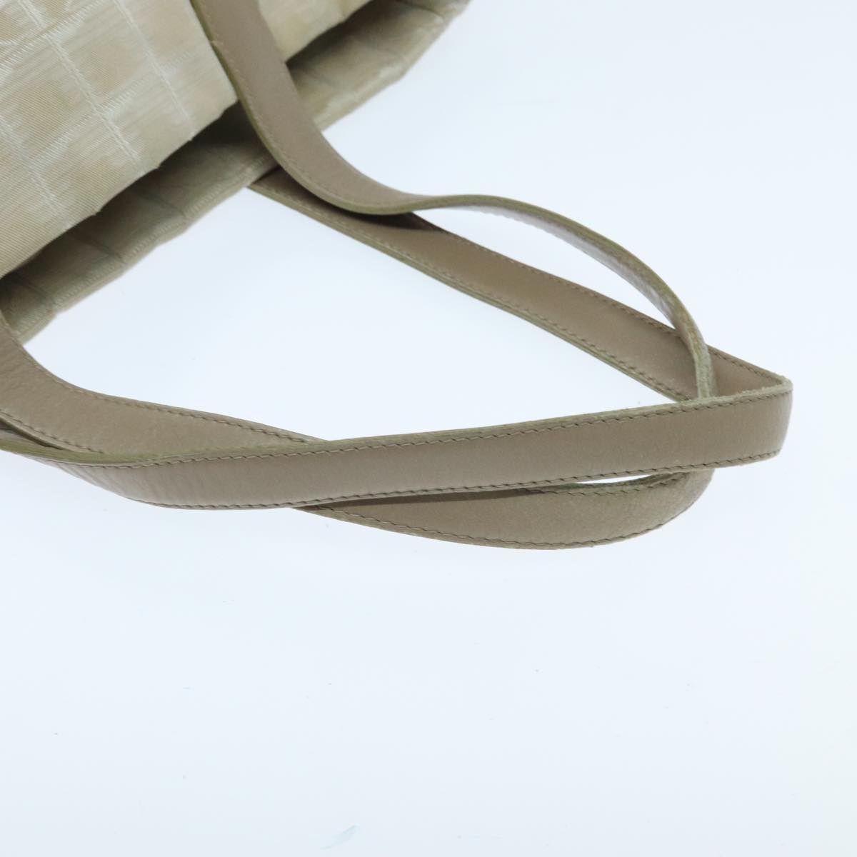 CHANEL New travel line Tote Bag Nylon Beige CC yk15573