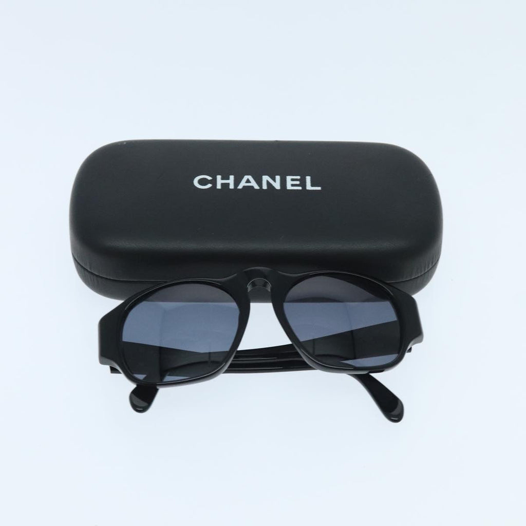 CHANEL Sunglasses plastic Black CC yk15576