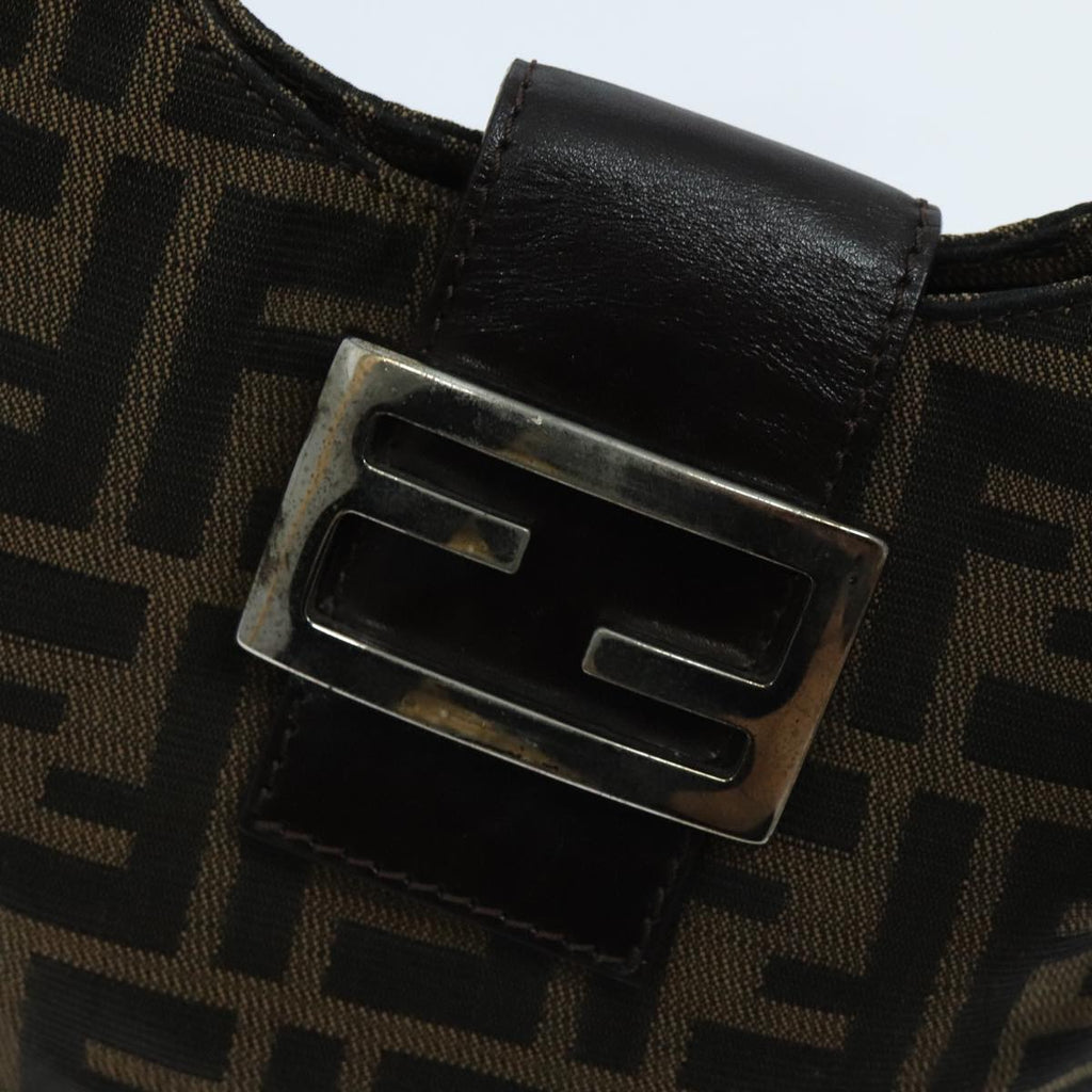 FENDI Zucca Canvas Mamma Baguette Shoulder Bag Brown yk15584