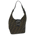 FENDI Zucca Canvas Mamma Baguette Shoulder Bag Brown yk15584