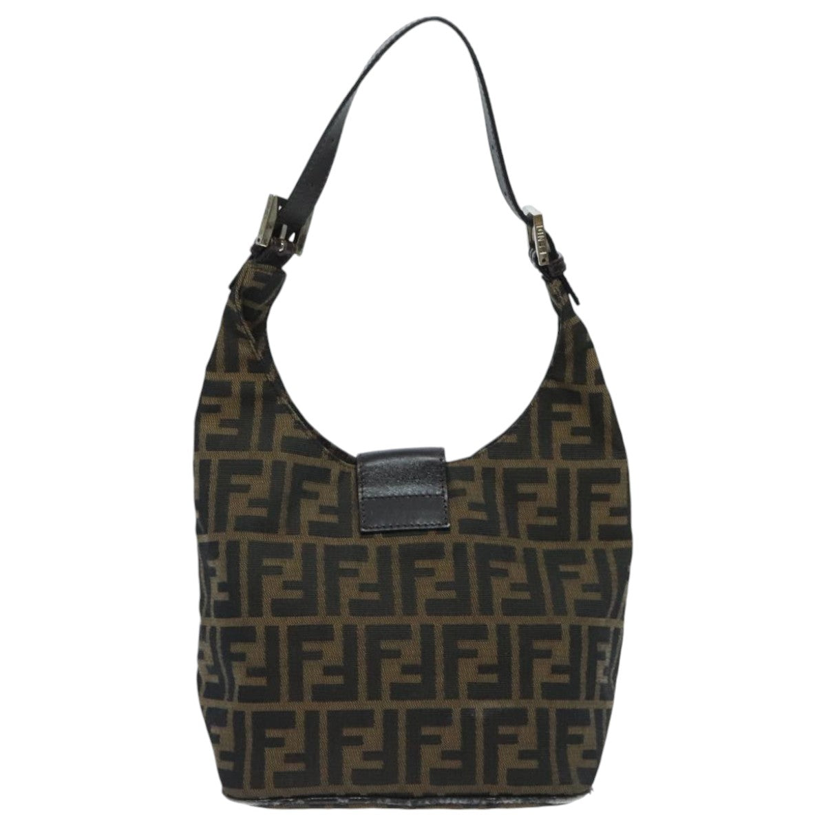 FENDI Zucca Canvas Mamma Baguette Shoulder Bag Brown yk15584