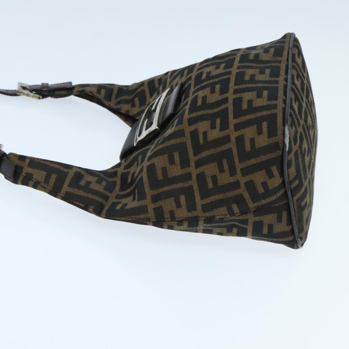 FENDI Zucca Canvas Mamma Baguette Shoulder Bag Brown yk15584