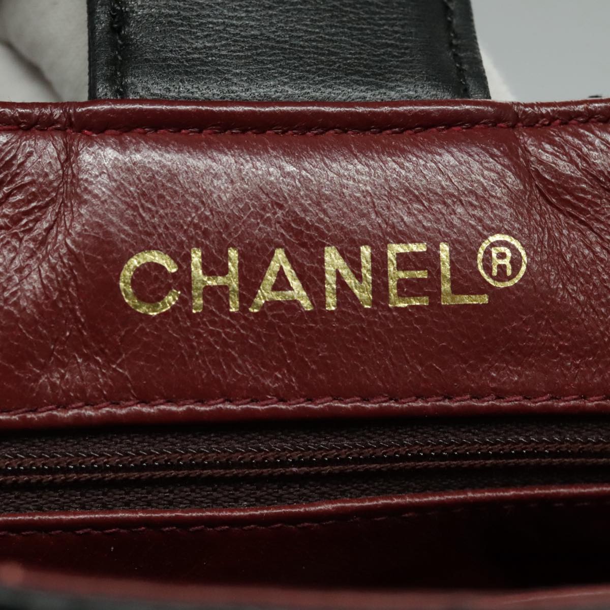 CHANEL Matelasse Chain Shoulder Bag Lamb Skin Black Gold CC yk15615A