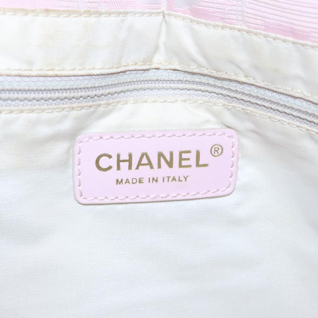 CHANEL New Travel line Tote Bag Nylon Pink Gold CC yk15733