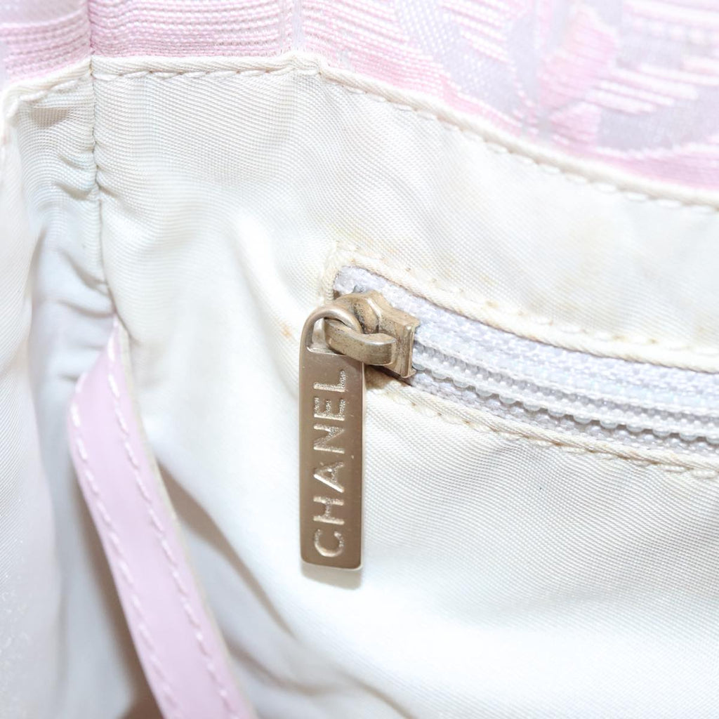 CHANEL New Travel line Tote Bag Nylon Pink Gold CC yk15733