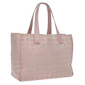 CHANEL New Travel line Tote Bag Nylon Pink Gold CC yk15733
