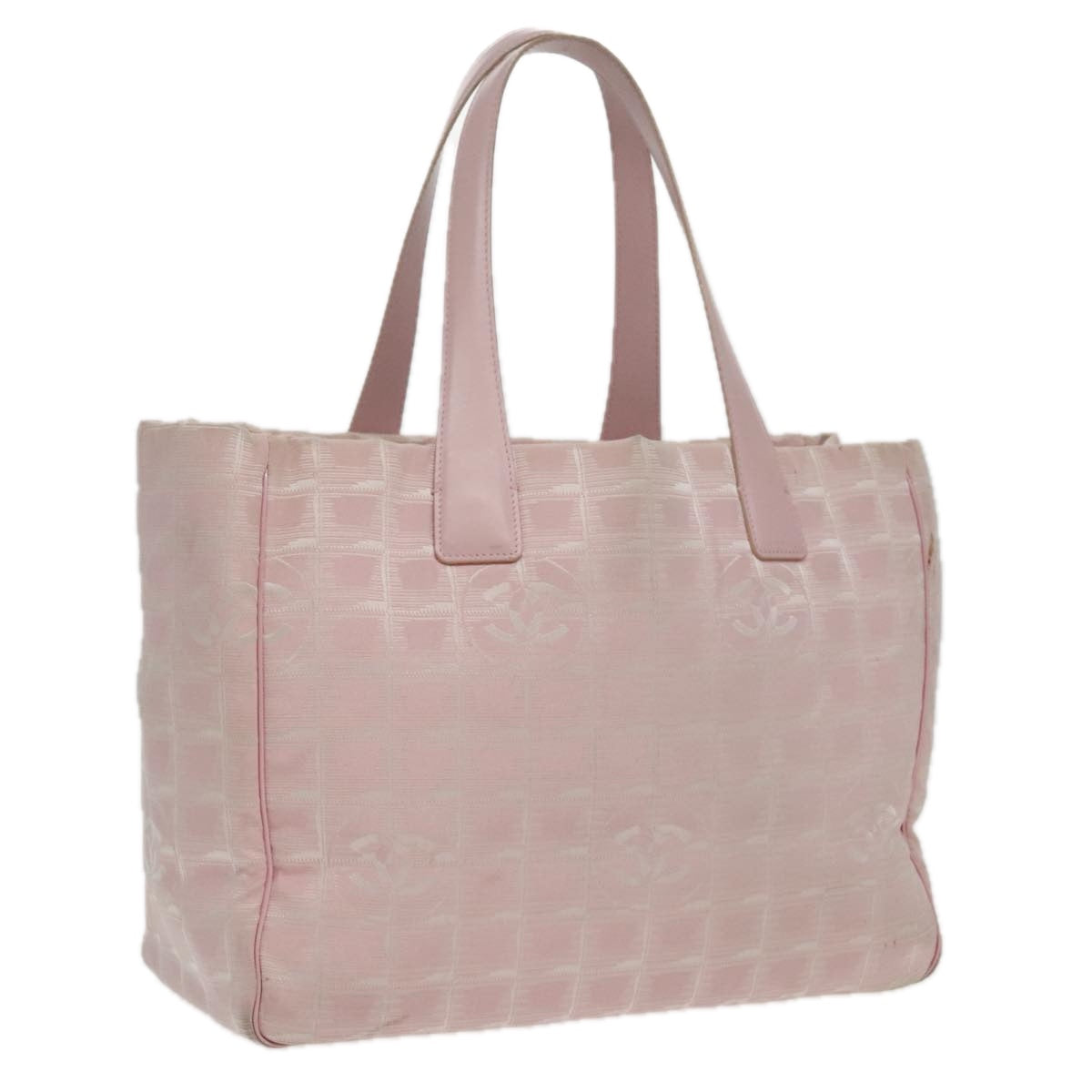 CHANEL New Travel line Tote Bag Nylon Pink Gold CC yk15733