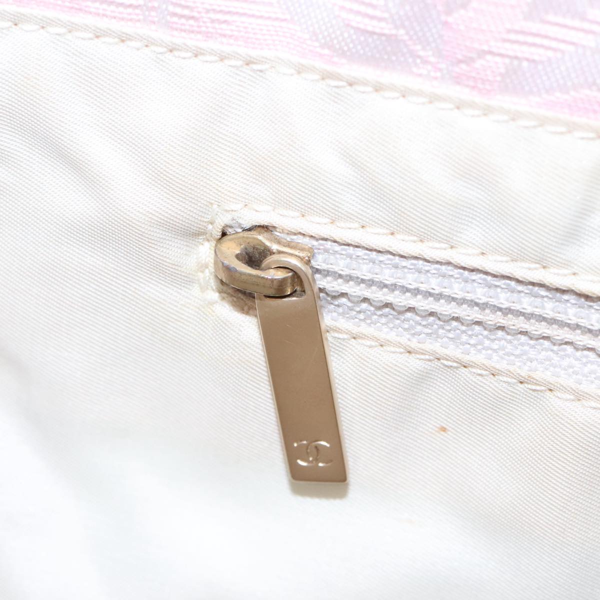 CHANEL New Travel line Tote Bag Nylon Pink Gold CC yk15733