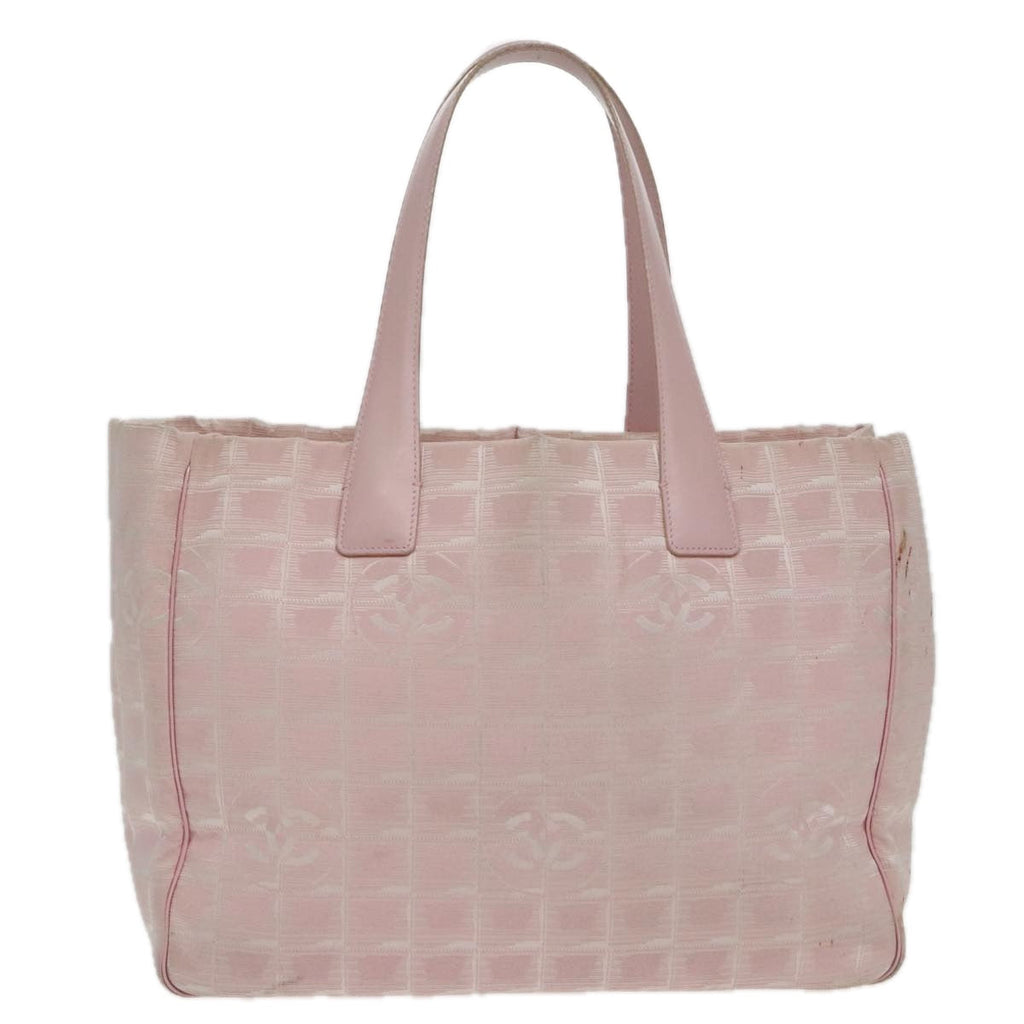 CHANEL New Travel line Tote Bag Nylon Pink Gold CC yk15733