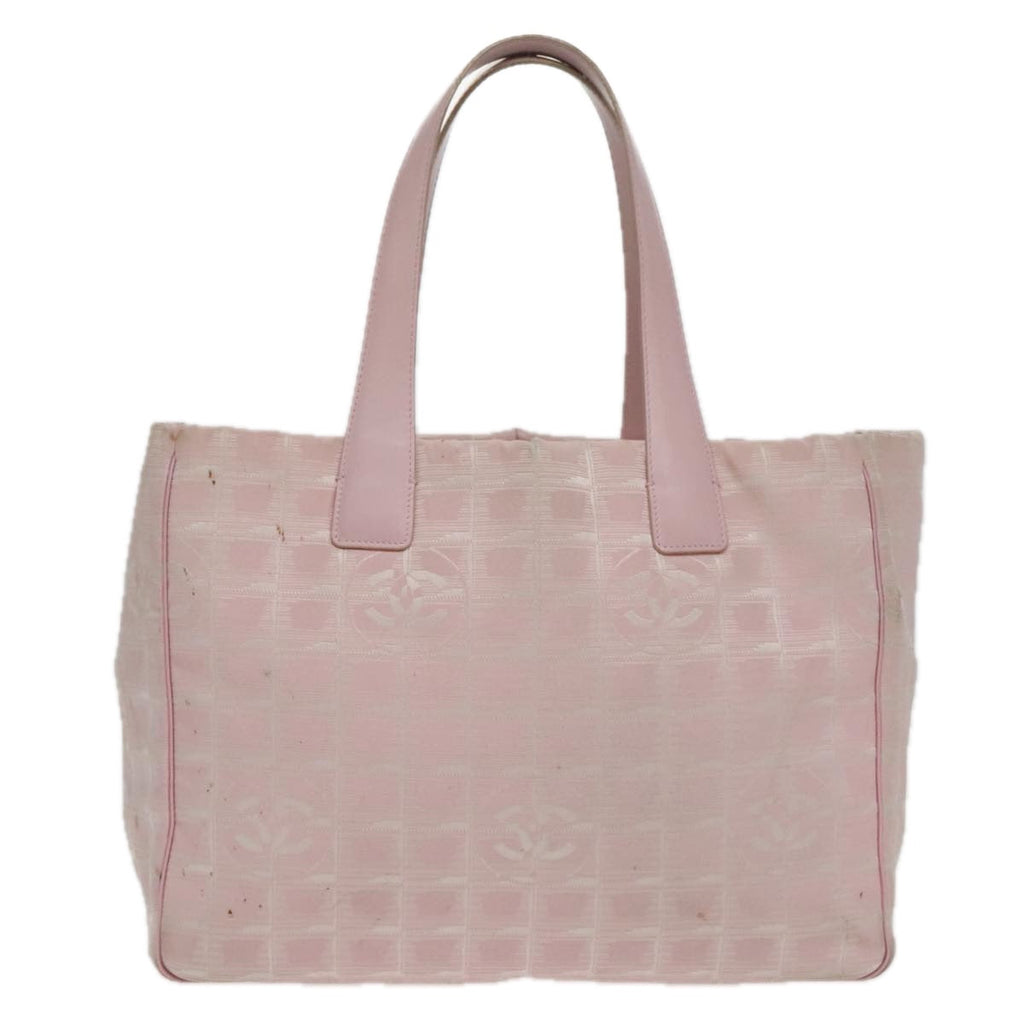 CHANEL New Travel line Tote Bag Nylon Pink Gold CC yk15733