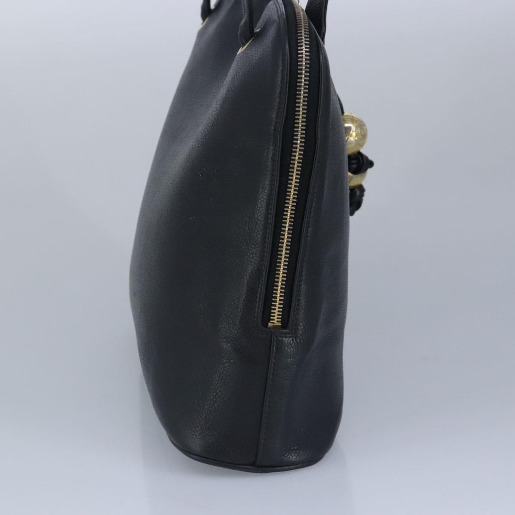 CHANEL COCO Mark Tote Bag Caviar Skin Black Gold CC yk15761