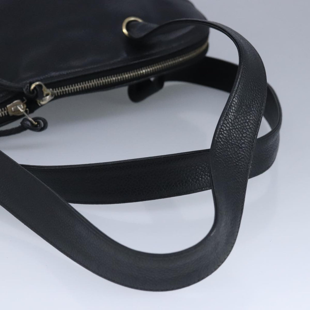 CHANEL COCO Mark Tote Bag Caviar Skin Black Gold CC yk15761