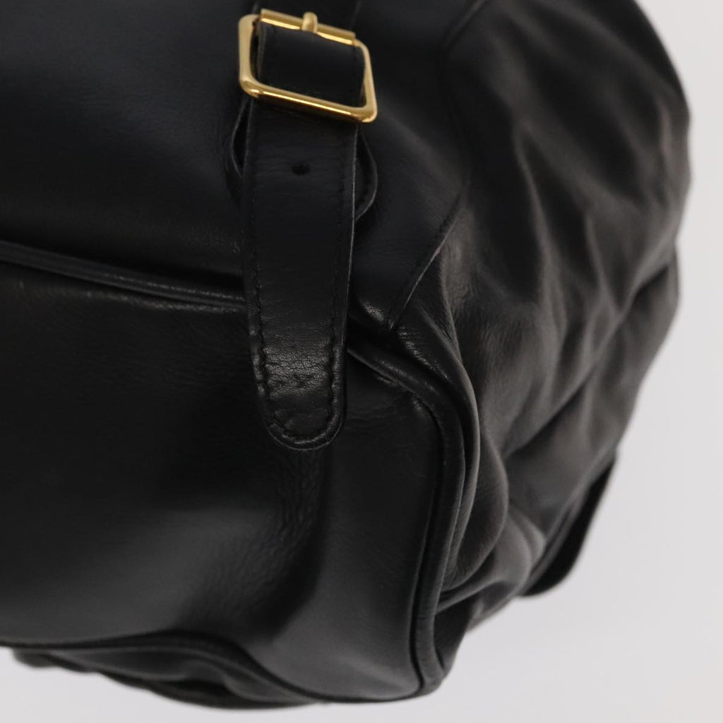 GUCCI Bamboo Backpack Leather Black Gold 003 2058 0016 yk15777
