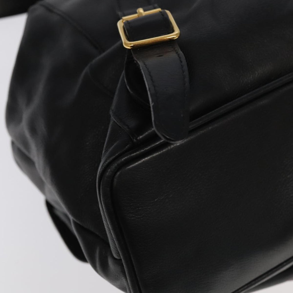 GUCCI Bamboo Backpack Leather Black Gold 003 2058 0016 yk15777