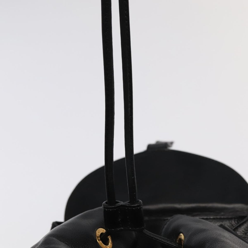 GUCCI Bamboo Backpack Leather Black Gold 003 2058 0016 yk15777
