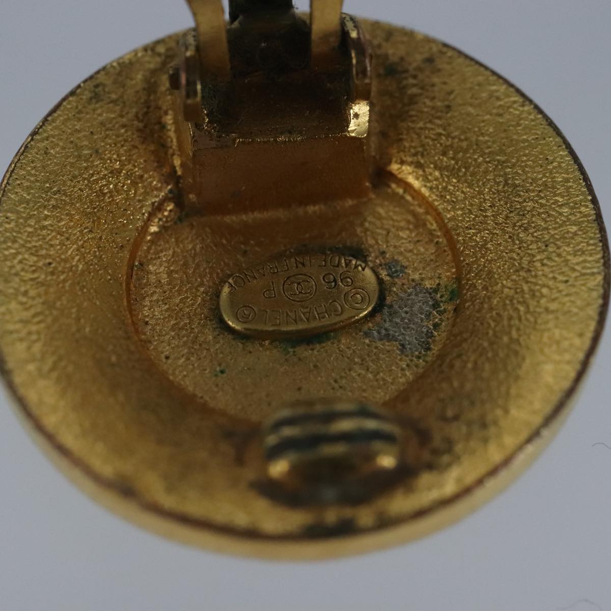 CHANEL COCO Mark Earring metal Gold CC yk15811