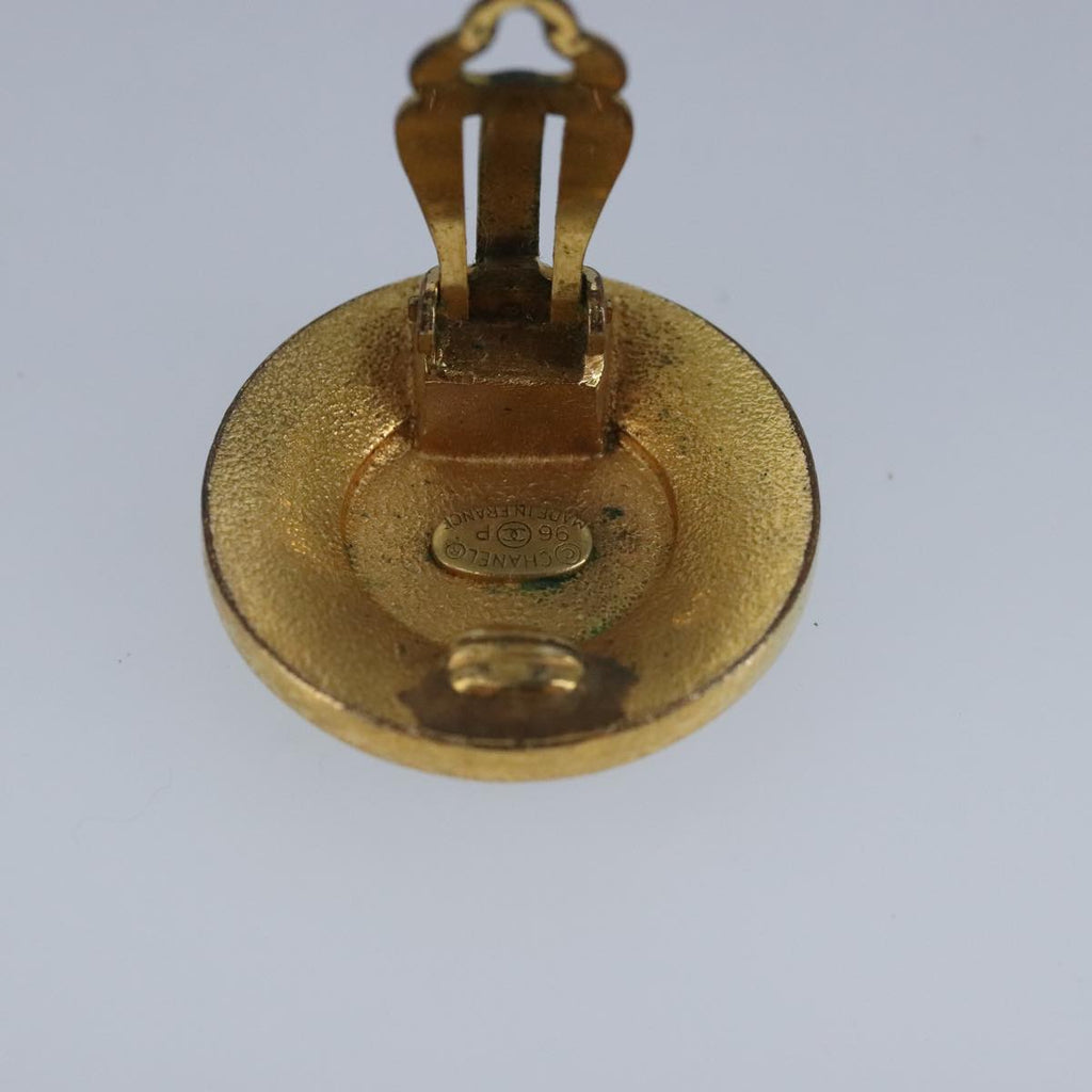 CHANEL COCO Mark Earring metal Gold CC yk15811