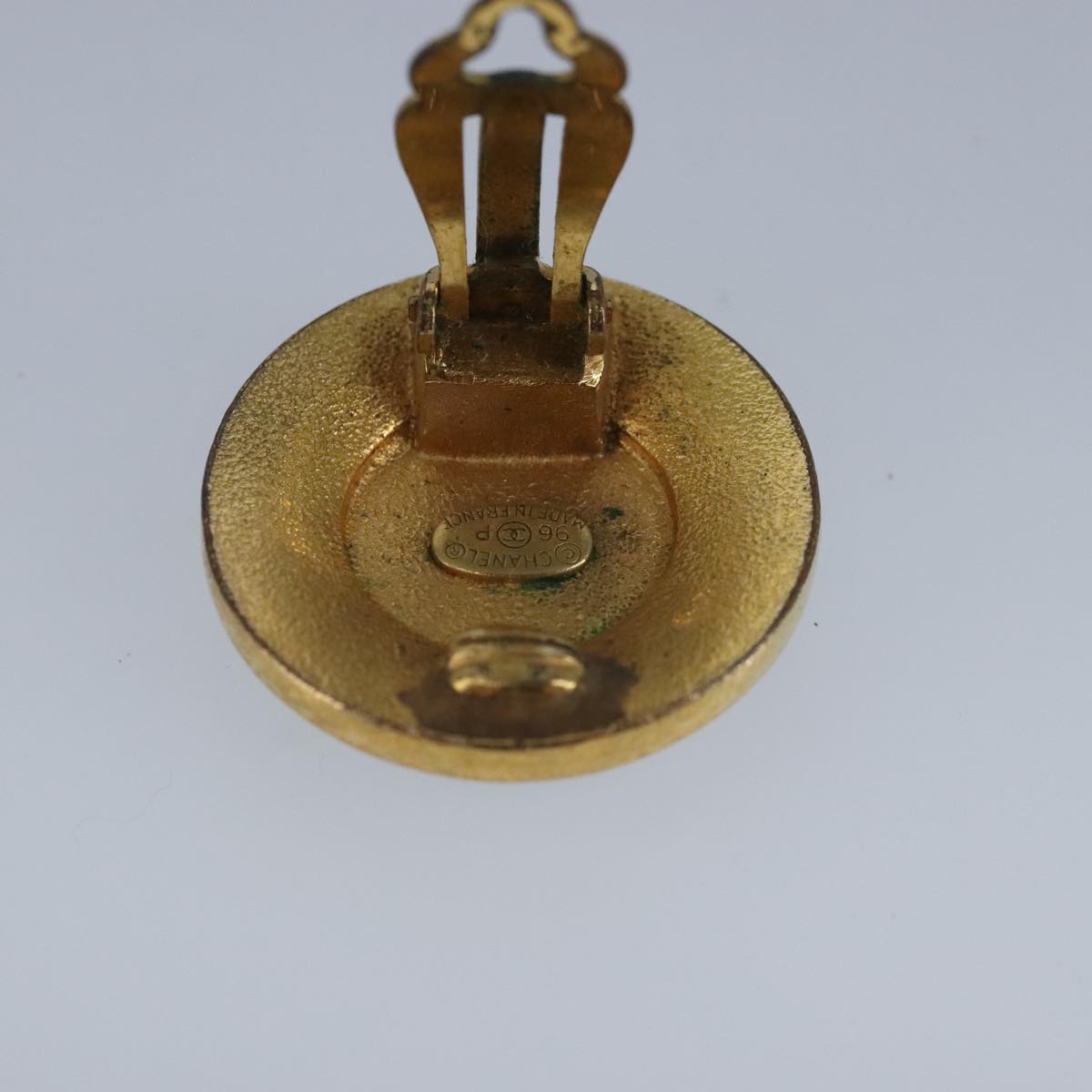 CHANEL COCO Mark Earring metal Gold CC yk15811