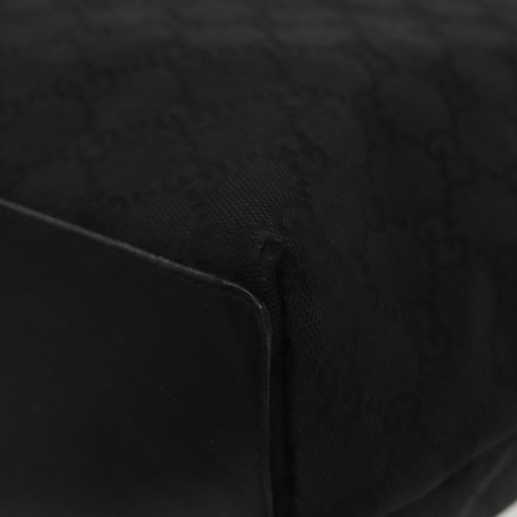 GUCCI GG Canvas Tote Bag Black Silver 31243 yk15819